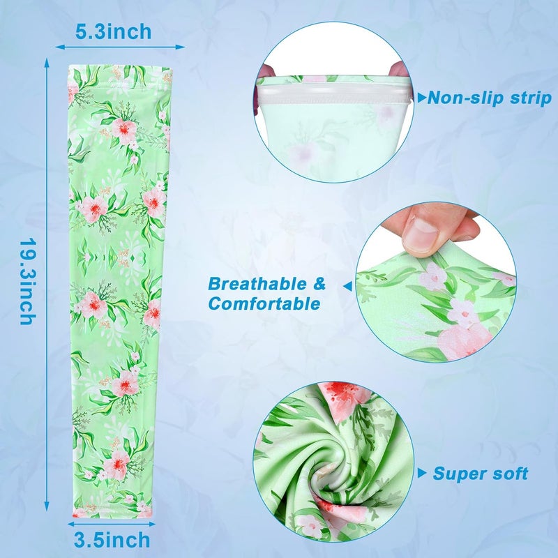 Mukum 4 Pairs Gardening Sleeves Anti-Slip Arm Protection with Thumb Hole Sun Sleeve Cooling Arm Sleeves for Women Men Outdoor - Image 4